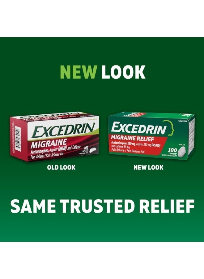 EXCEDRIN Migraine Relief Caplets to Alleviate Migraine Symptoms - 200 Count - Image 1