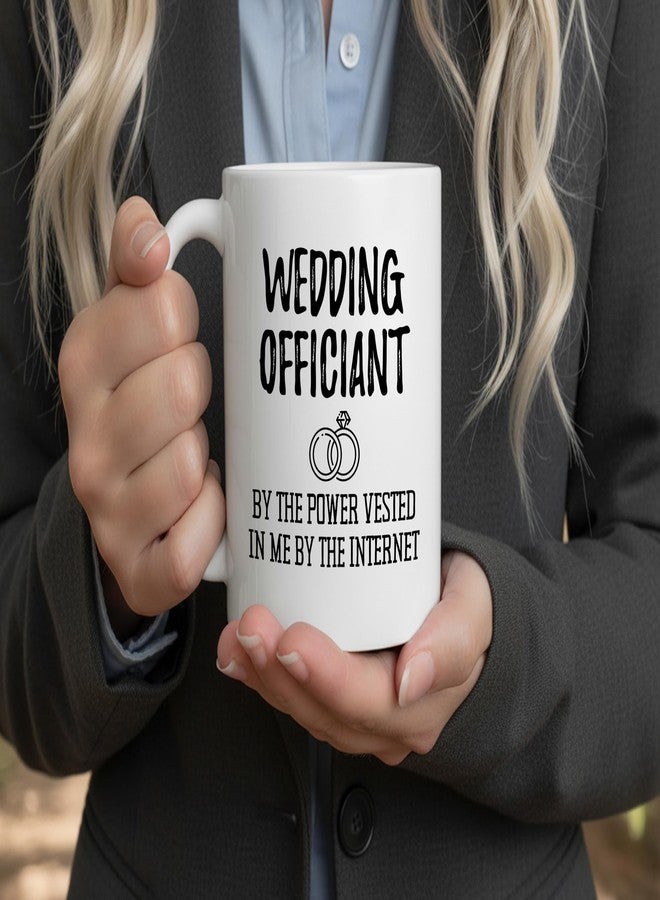 Casitika Funny Wedding Officiant Gift. 11 oz Ceramic Coffee Mug. By the Power Vested In Me By The Internet. Ideas for Gag Gifts. (11 oz White) - Image 4