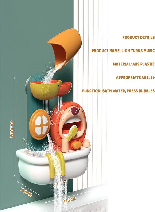 joyzzz Cartoon Lion Powerful Suction Cup Shower Head Toy Suitable for Children 1 to 4 Years Old - Image 2