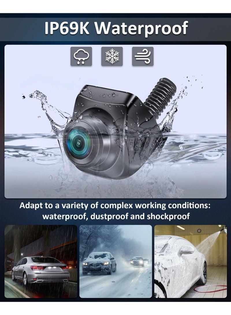 SANMUGEED Reversing Camera AHD 1080P/720P/CVBS/PAL 360° Rotatable Reverse Camera Front/Rear View Cameras Waterproof Parking Assistant 170° Wide Angle Fit Most RCA Monitor Universal 12-24V for Car Van SUV - Image 5