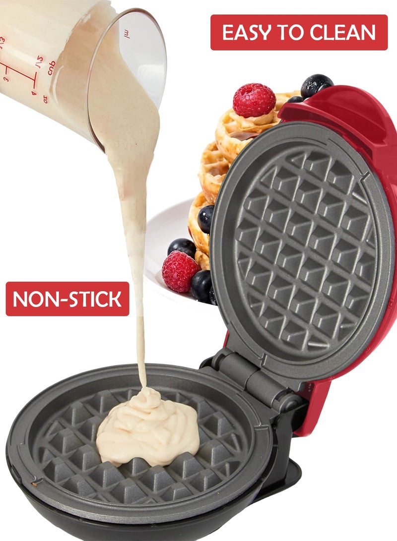 هوميفاي صانع الوافل الصغير متعدد الوظائف مقاس 4 بوصات ، الفطائر البلجيكية هاش براونز كيتو سناكس ساندويتش نفث البيض للأطفال والعائلات صينية كهربائية مدمجة غير لاصقة سطح 220 فولت - Image 3