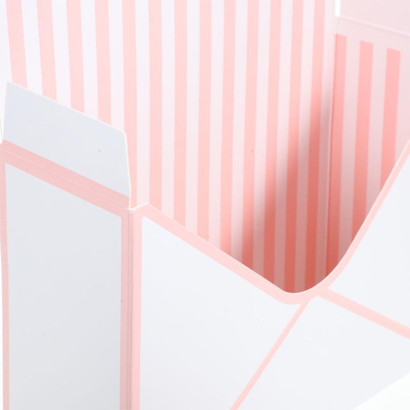 PERSELOSO 3pcs Flower Envelope Boxes Set, Paper Flower Wrapping Boxes with Red Polka Dot, Black White Dot, and Pink Stripe Designs, Foldable Bouquet Storage for Florists and Wrapping - Image 4