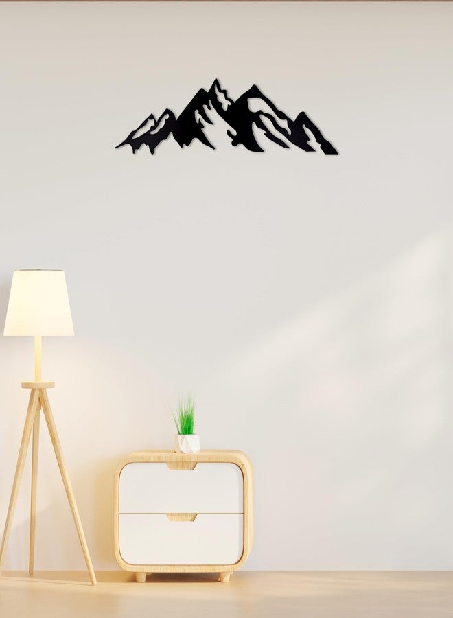 WEHUKOR Mountain Metal Wall Hanging Arts Home Decor, Durable, Good ambience Metal Wall Art for Bedroom,Living Room,Drawing Room,Hotel,Office,Home Garden (23.7 inch x 6 inch, Black) - Image 5