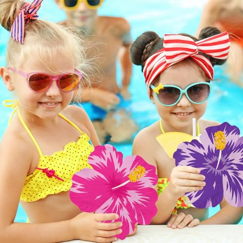 Bezkega Tropical Napkins, Hawaiian Tropical Decoration 40pcs Luau Paper Floral Hibiscus Hawaiian Napkins For Summer Luau Party Supplies - Image 5