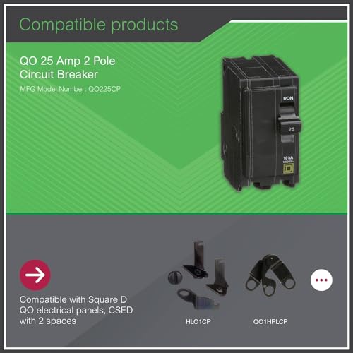 Schneider Electric سكوير دي من شنايدر إلكتريك سكوير دي - قاطع الدائرة QO225CP، أسود - Image 4