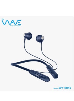 Wave NECKBAND BLUETOOTH EARPHONE WITH 5 VOICE CHANGER NOISE CANCELLATION WV-NB40 - Blue  - Image 1