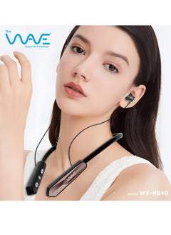 Wave NECKBAND BLUETOOTH EARPHONE WITH 5 VOICE CHANGER NOISE CANCELLATION WV-NB40 - Blue  - Image 2