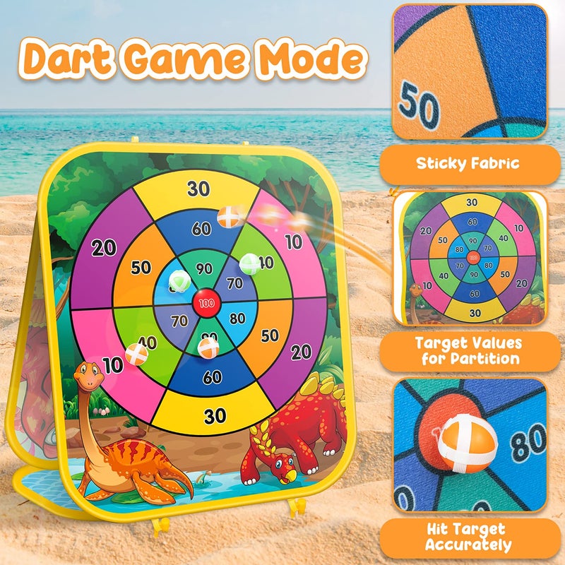 HelloJoy Bean Bag Toss Game Kids Outdoor Toys,Double-Sided Foldable Cornhole Board Backyard Beach Yard Outdoor Toys for Toddler, Outside Lawn Party Activities Toy Gifts for Boys Girls Age 3 4 5 6 7 8 - Image 3