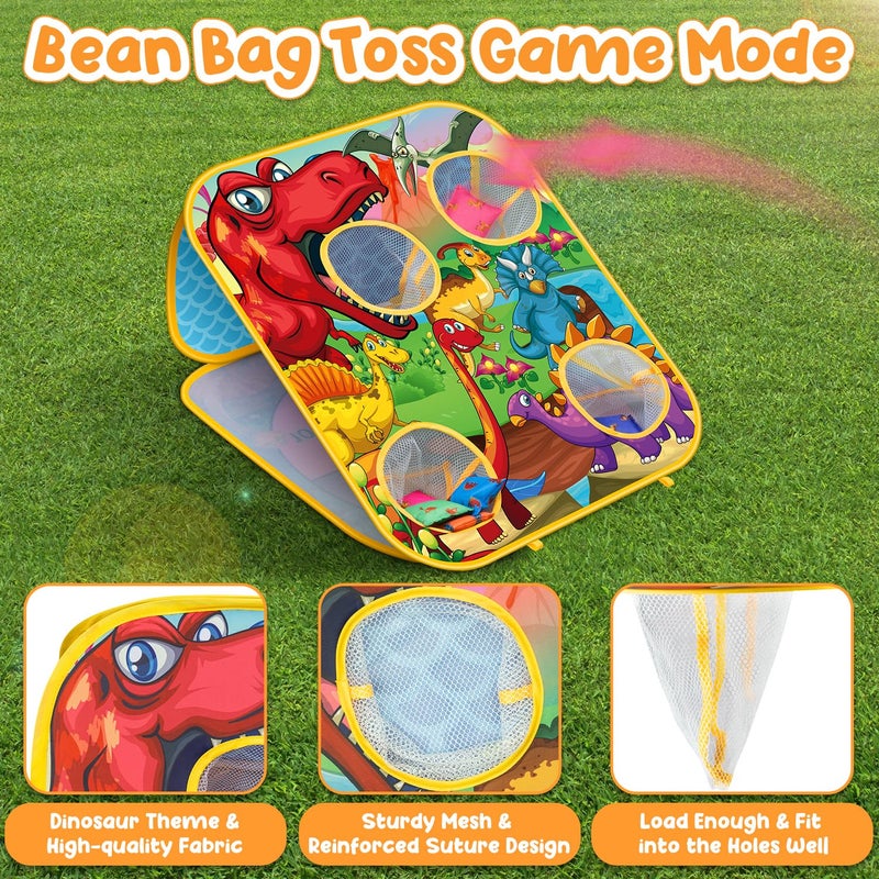 HelloJoy Bean Bag Toss Game Kids Outdoor Toys,Double-Sided Foldable Cornhole Board Backyard Beach Yard Outdoor Toys for Toddler, Outside Lawn Party Activities Toy Gifts for Boys Girls Age 3 4 5 6 7 8 - Image 2