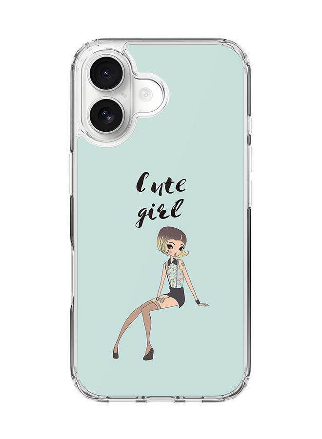 Stylizedd Classic Clear MagSafe Case for iPhone 17 , Hybrid Soft Case Flexible Edges Anti Drop TPU PC Gel Thin Transparent Cover [ Designed for iPhone 17 ] - Shy Cute Girl