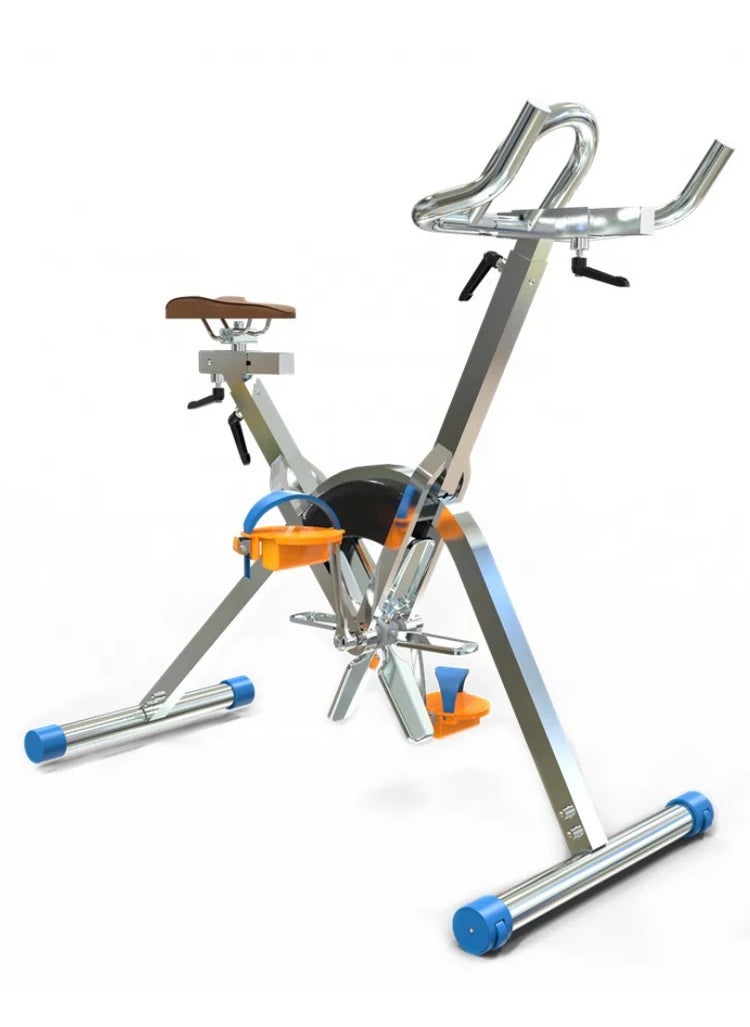 Marshal Fitness Aqua Exercise Bike - Stainless Steel Water Resistance Cycling Equipment for Pool Workouts  - Image 1