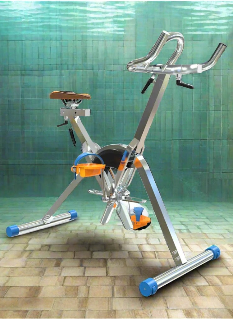 Marshal Fitness Aqua Exercise Bike - Stainless Steel Water Resistance Cycling Equipment for Pool Workouts  - Image 2