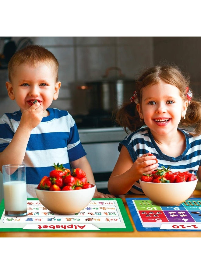 Simply Magic 5 Placemats for Kids - Educational Placemats: Alphabet, Shapes, Colors, Numbers, Solar System - Image 2