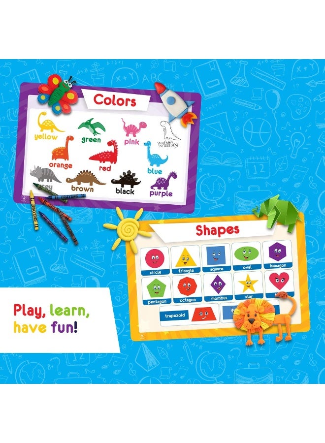 Simply Magic 5 Placemats for Kids - Educational Placemats: Alphabet, Shapes, Colors, Numbers, Solar System - Image 3
