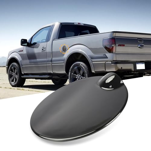 Jaronx Compatible With Ford F150 Gas Cap Cover Replacement 2009 2010 2011 2012 2013 2014 Black Fuel Door Cover for F150 9L3Z99405A26AA Fuel Tank Filler Cap For Ford Gas Door - Image 1