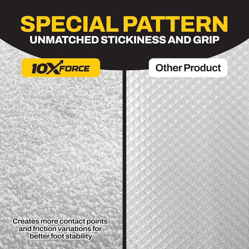 10XForce [Made in Korea] Ultra-Thin Bathtub Non Slip Stickers - Diamond Grip Non Slip Bathtub Stickers with Strong Adhesive for Elderly and Safety Use (20) - Image 2