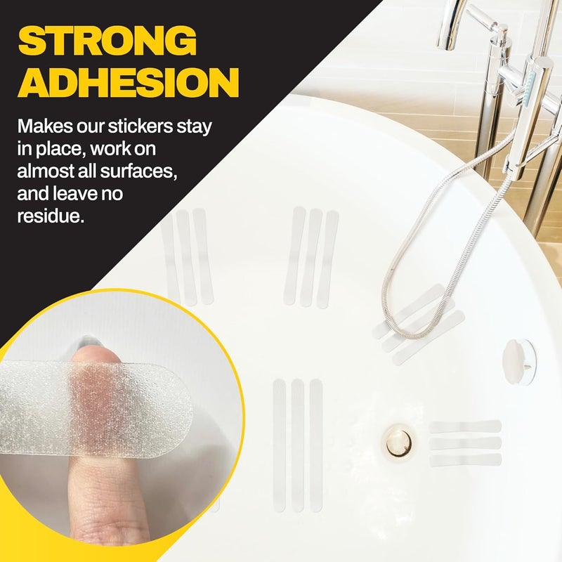 10XForce [Made in Korea] Ultra-Thin Bathtub Non Slip Stickers - Diamond Grip Non Slip Bathtub Stickers with Strong Adhesive for Elderly and Safety Use (20) - Image 4