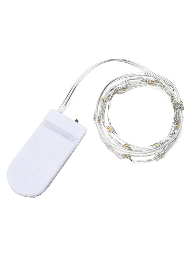 Loquat Battery Powered LED String Lights White/Clear 8cm - Image 1