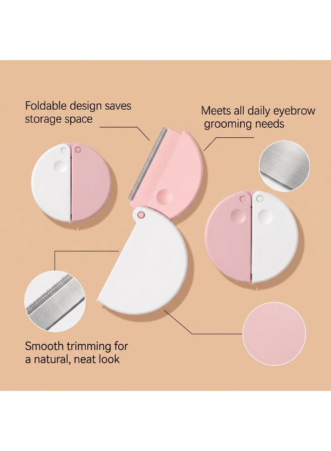 Wins Town Foldable Round Eyebrow Razor, Portable Facial Shaver for Eyebrow, Lip Hair & Face Fine Hairs, Safe Gentle Face Hair Trimmer for Daily Facial Grooming - Image 3
