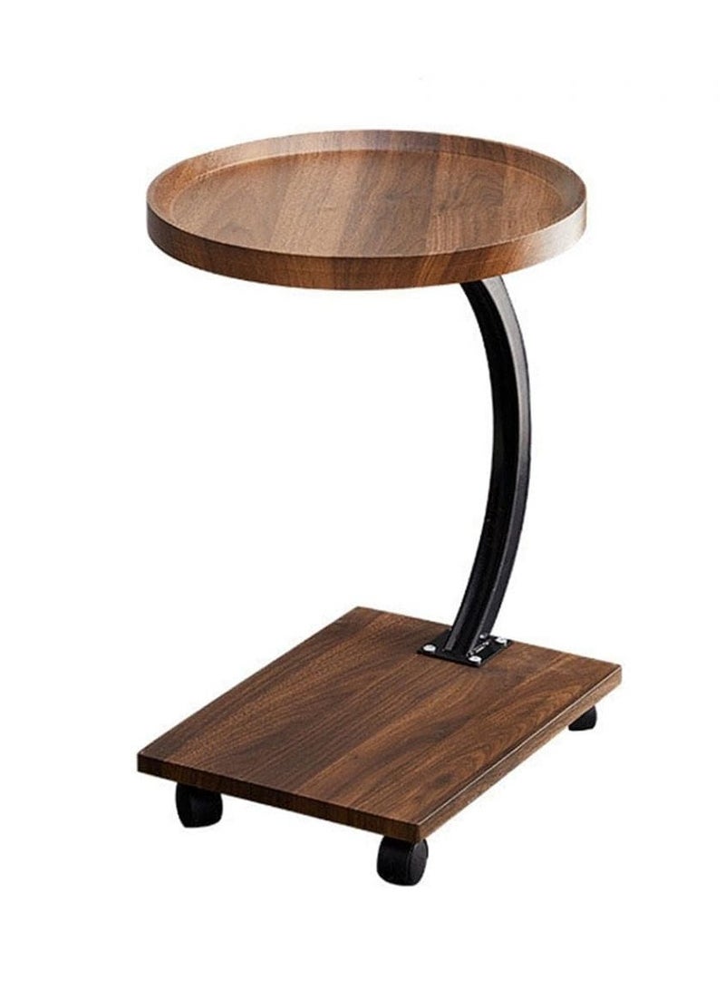 TRASSLE Sofa End Table, Narrow Side Table C Shaped Sofa Side Table with Metal Frame, Coffee Snack Couch Table for Living Room, Bedroom, Bedside - Image 3