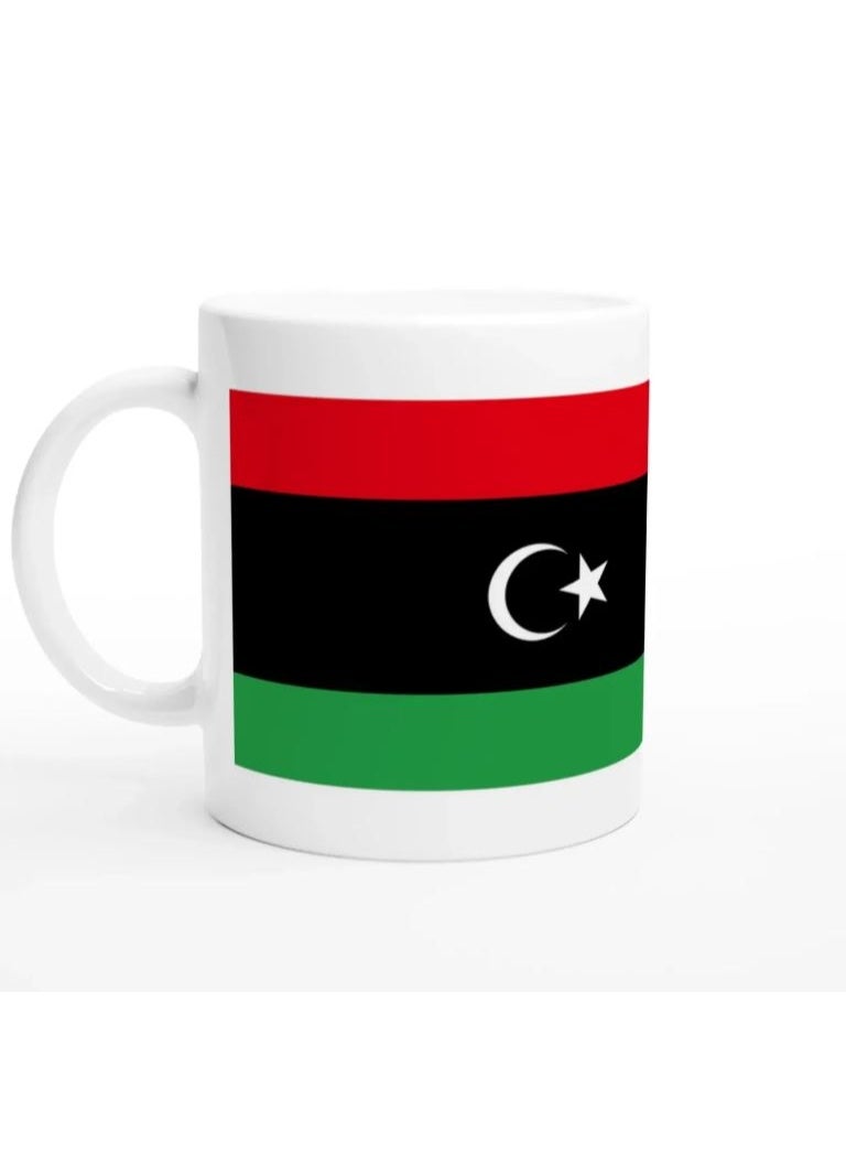 راين كوب سيراميك مطبوع عليه علم ليبيا - Image 1