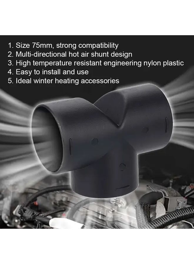 T Y Type 75mm Diesel Heater Duct Adapter With Elbow Pipes Heat Resistant - Image 4