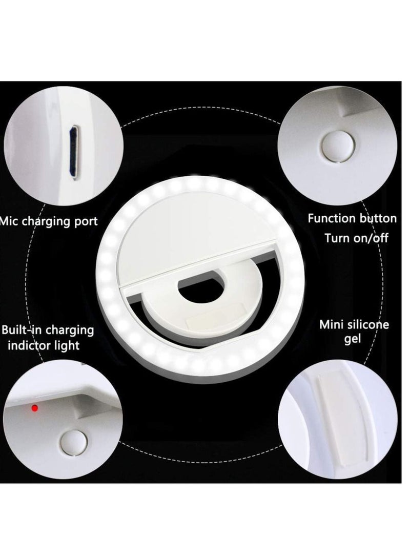 Rechargeable Portable Clip-on Selfie Fill Light with 36 LED for iPhone/Android Smart Phone Photography, Camera Video  - Image 3
