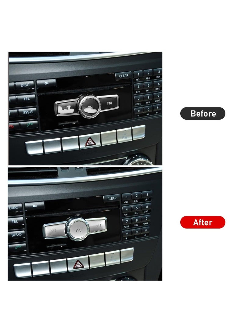 Captaintech Compatible with Mercedes Benz Radio Button Cover Stickers, X204/W204 Volume Button Sticker Radio ON Button Cover for B Class W246/C Class W204/ E Class W212/ G Class/ML W166 CL/SL/CLA/CLS/SLK - Image 3
