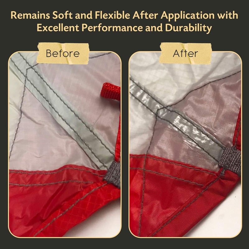 كلاراكو شريط لاصق مقاوم للماء لإصلاح الخيام، شريط قوي لإصلاح الخيام، أبيض - Image 5