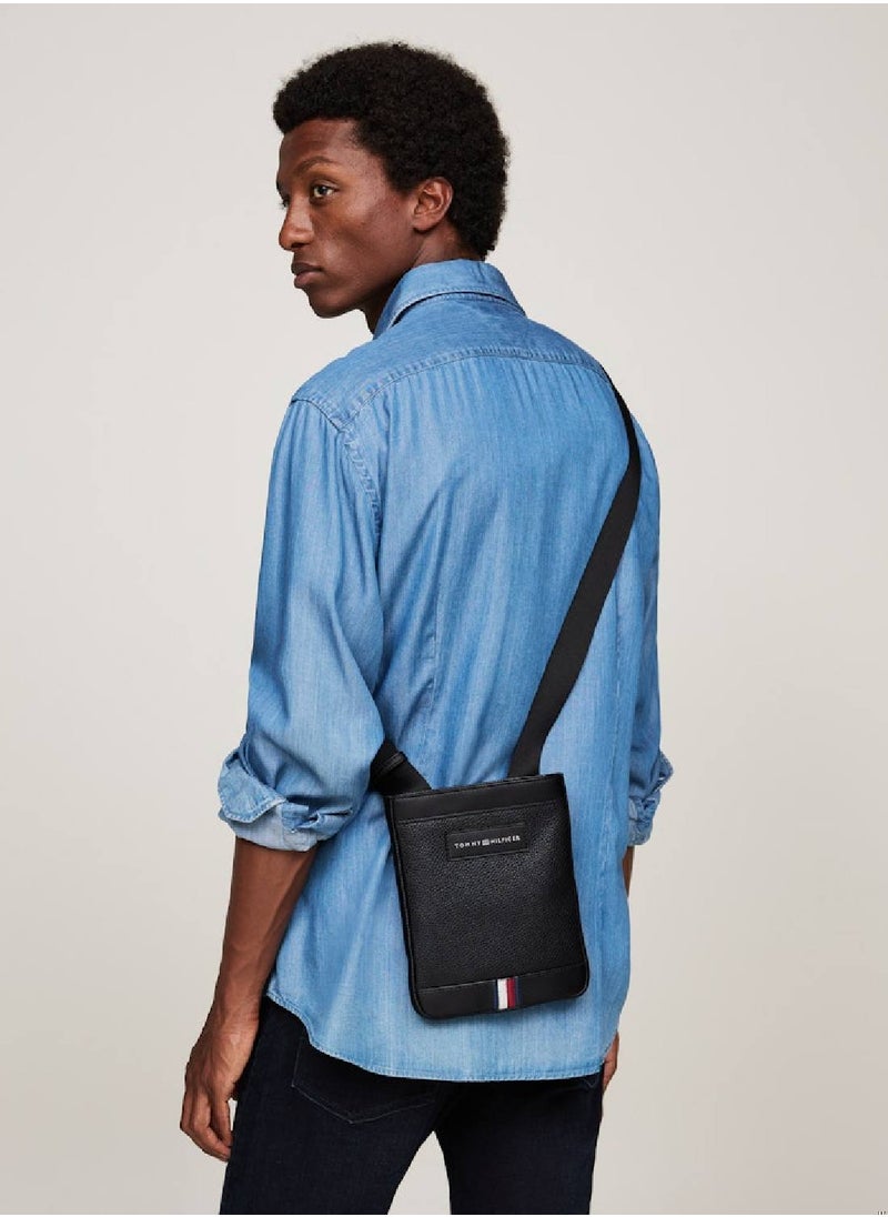 TOMMY HILFIGER Men's Th Business Small Crossover Bag, Black - faux leather  - Image 2