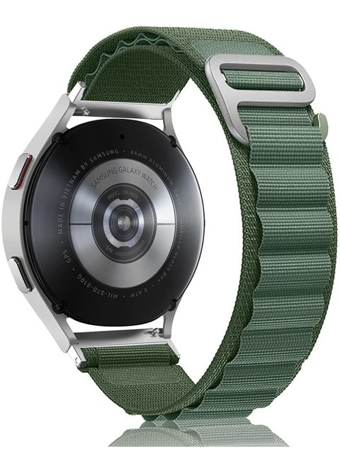 20mm Stretch Nylon Metal Alpine Loop Woven Strap For Amazfit Bip U Pro / Bip / Bip Lite / Bip S / Bip S Lite / Bip U- Green