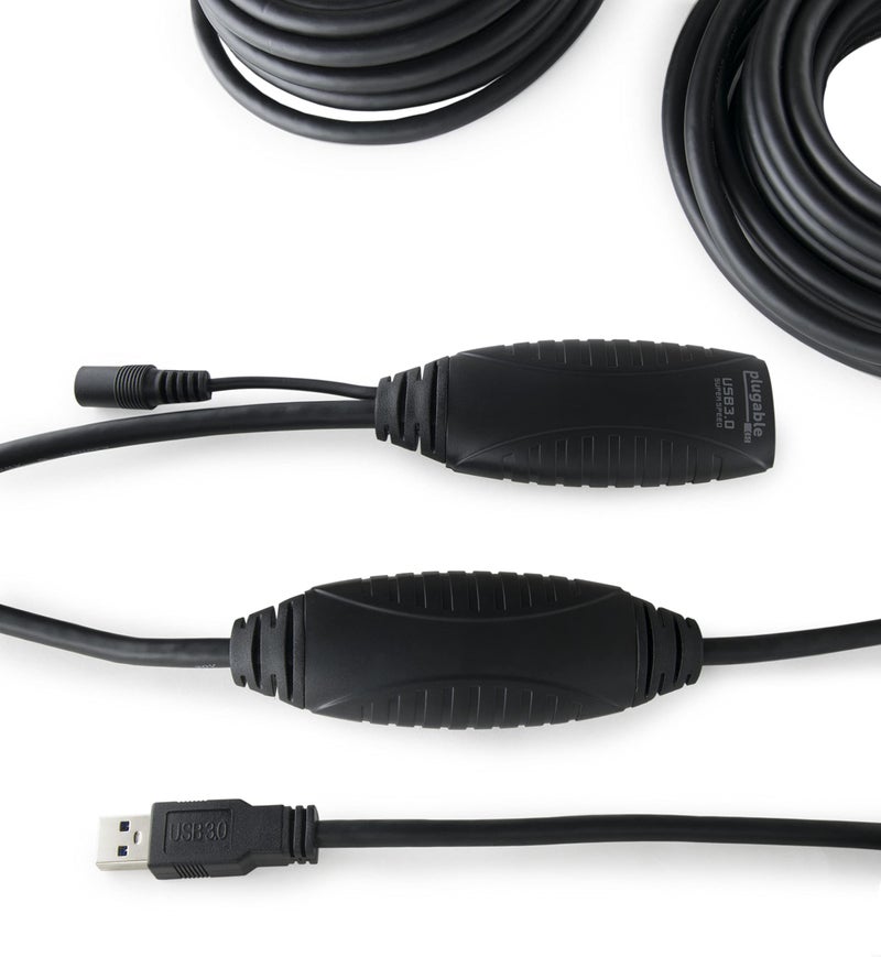 Plugable 10 Meter (32 Foot) USB 3.0 Active Extension Cable with AC Power Adapter, Back-Voltage Protection, and Driverless Technology - Image 4