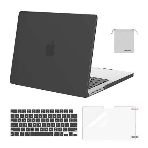 MOSISO Compatible with MacBook Pro 14 inch Case M5 2026 M4 2025 M3 M2 M1 20242021 A3427 A3426 A3434 A3112 A3185 A3401 A2918 A2992 A2779 A2442Hard CaseKeyboard SkinScreenFilmPouch Space Gray - Image 1