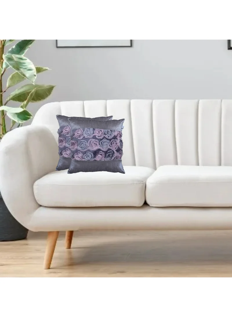 دوناتيلا غطاء وسادة، 45 × 45 سم (18 × 18 بوصة) قطعتان من أكياس الوسائد المزخرفة بدون حشو مع فن تجريدي جميل للأريكة التي تتحول إلى سرير وغرفة المعيشة والأريكة، مذنب
