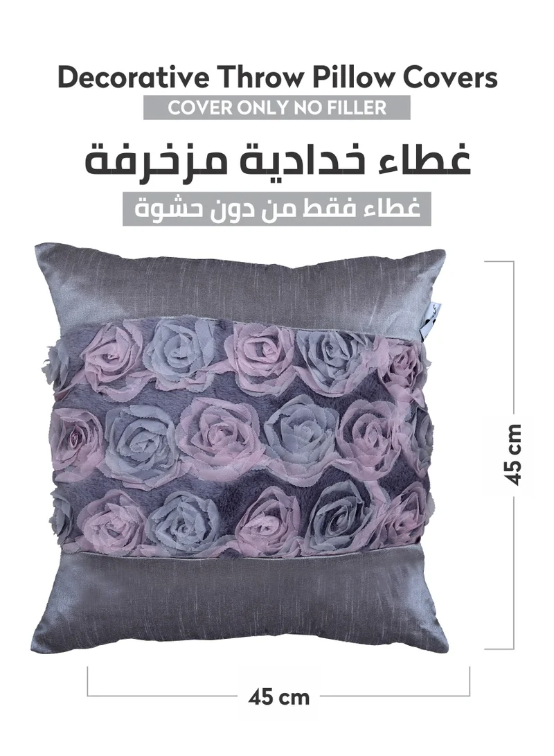 Donetella Cushion Cover,45X45 Cm (18X18 inch) 2-Pcs Decorative Throw Pillowcases Without Filler With Beautiful Abstract Art For Sofa Bed Living Room And Couch, Comet