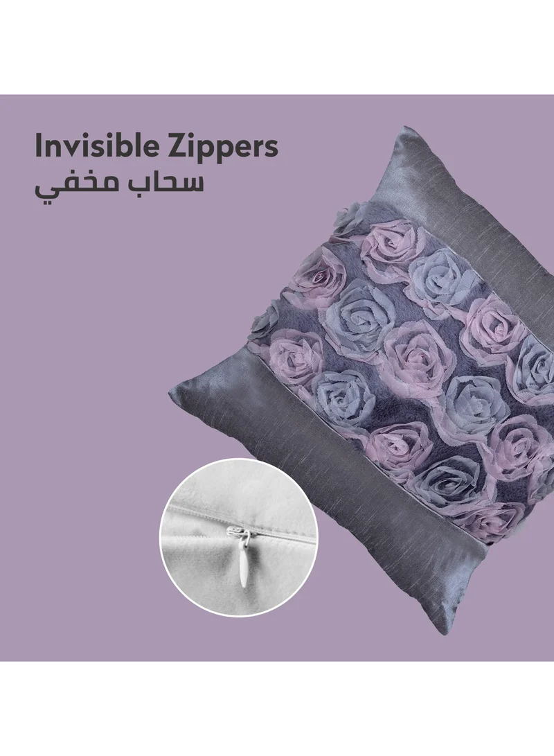 Donetella Cushion Cover,45X45 Cm (18X18 inch) 2-Pcs Decorative Throw Pillowcases Without Filler With Beautiful Abstract Art For Sofa Bed Living Room And Couch, Comet