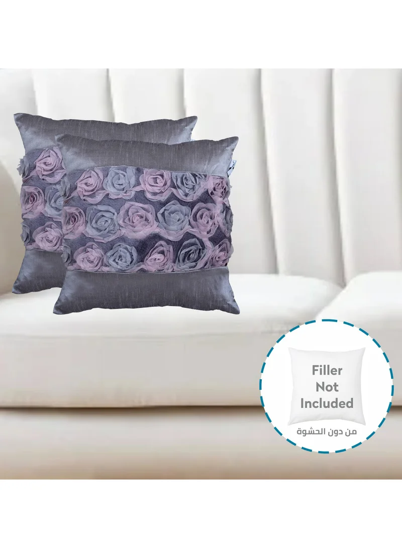 Donetella Cushion Cover,45X45 Cm (18X18 inch) 2-Pcs Decorative Throw Pillowcases Without Filler With Beautiful Abstract Art For Sofa Bed Living Room And Couch, Comet