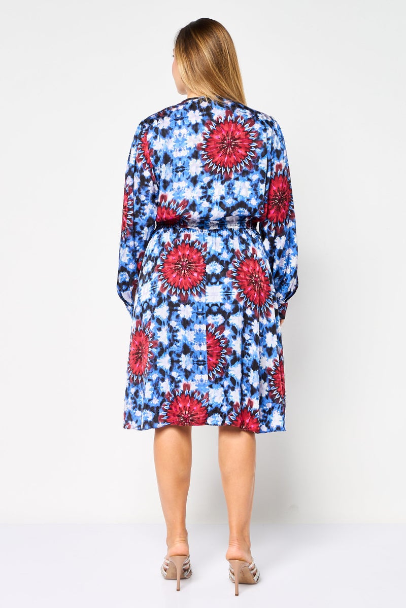 DESIGUAL Women Abstract Print Midi Dress, Multicolor - Image 4