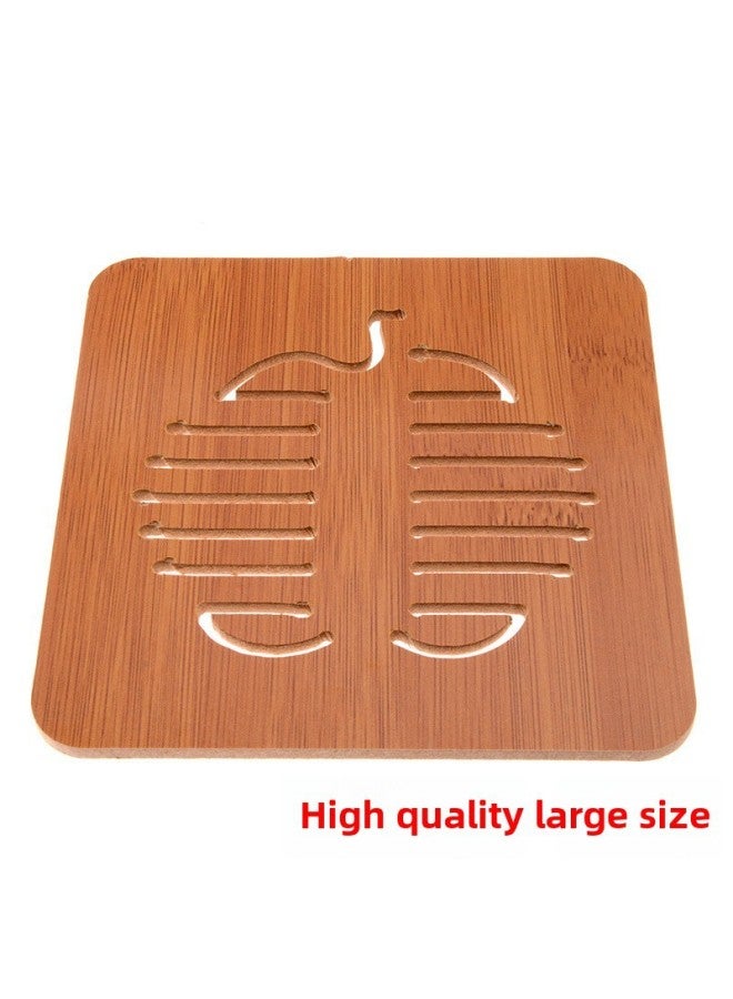 Wooden Cartoon Heat Insulation Mat Dining Table Non-slip Pot Mat Bowl Mat Large Creative Cute Tea Cup Mat Coaster Wholesale-Color:Large Apple (with Anti-slip Mat)#C0D46#-Specifications:Small 800/piece, Large 300/piece  - Image 1