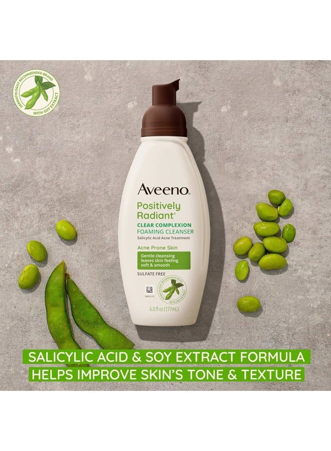 Aveeno Clear Complexion Foaming Cleanser, 6 Ounce - Image 3
