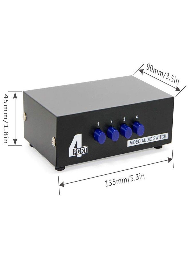 Panlong Panlong 4-Way AV Switch RCA Switcher 4 In 1 Out Composite Video L/R Audio Selector Box for DVD STB Game Consoles - Image 5