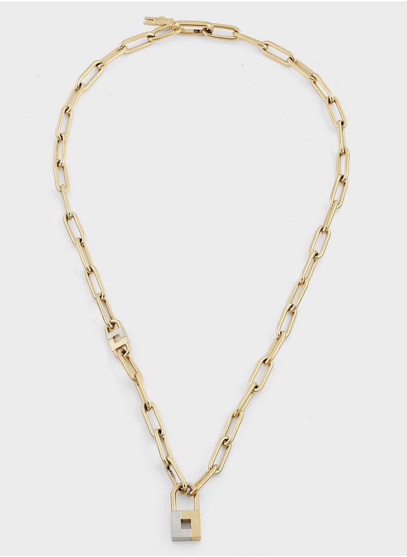 LACOSTE - Galaxy Stylish Lock Layered Necklace - Image 1