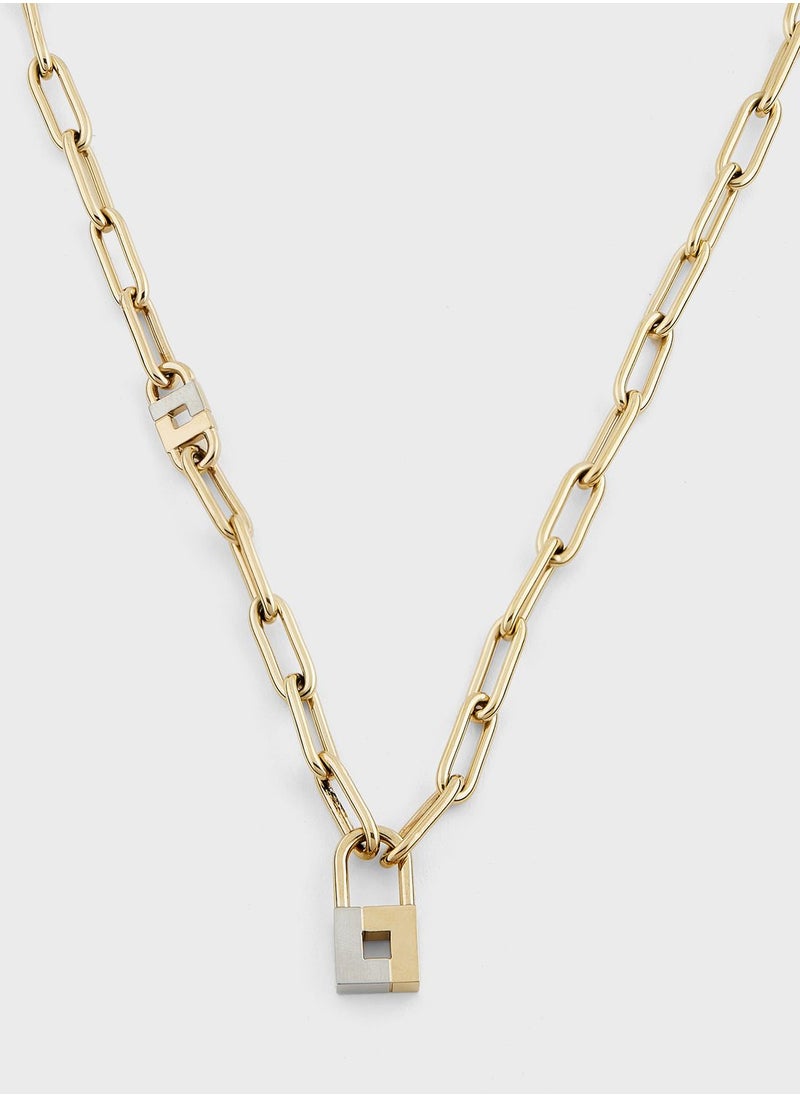 LACOSTE - Galaxy Stylish Lock Layered Necklace - Image 1