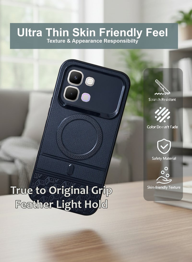 غطاء خلفي من السيليكون لهاتف إنفينيكس نوت إيدج  - غطاء من السيليكون الحراري المرن (TPU)، متين وذو فتحات دقيقة - حماية من الخدوش والغبار والبقع، غطاء مقاوم للصدمات والماء لهاتف إنفينيكس نوت إيدج  - أسود - Image 2