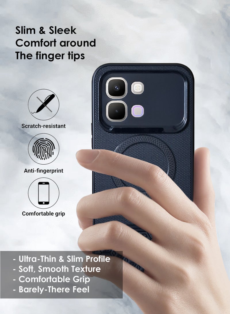 غطاء خلفي من السيليكون لهاتف إنفينيكس نوت إيدج  - غطاء من السيليكون الحراري المرن (TPU)، متين وذو فتحات دقيقة - حماية من الخدوش والغبار والبقع، غطاء مقاوم للصدمات والماء لهاتف إنفينيكس نوت إيدج  - أسود - Image 5