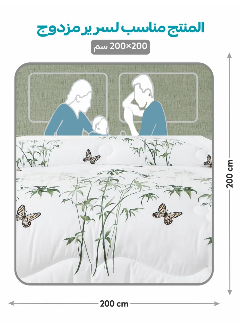 Donetella KING 6-Pcs Printed King Comforter Set | Fits 200x200 cm Size Bed | Soft Brushed Microfiber | Reversible Printed Comforter | 350 GSM Down Alternative Fill  | Best Price UAE