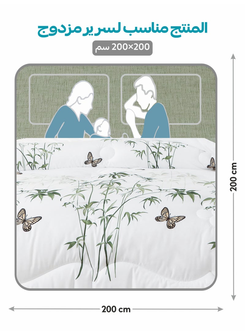 Donetella 6-Pcs Printed King Comforter Set | Fits 200x200 cm Size Bed | Soft Brushed Microfiber | Reversible Printed Comforter | 350 GSM Down Alternative Fill - Image 3