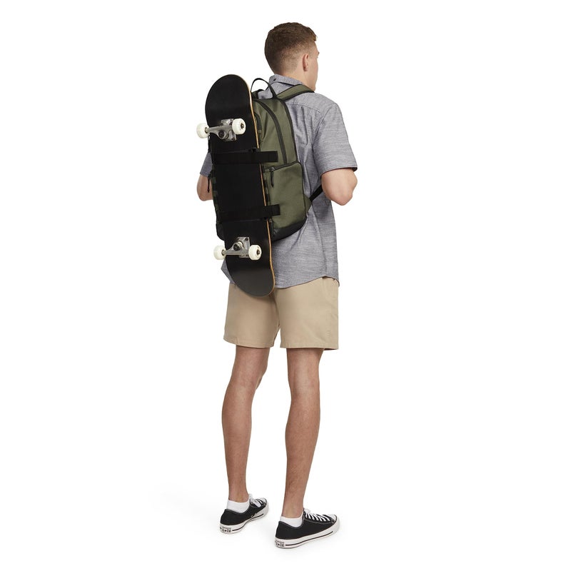 Hurley Mens Skateboard Backpack, Olive, One Size - Image 4
