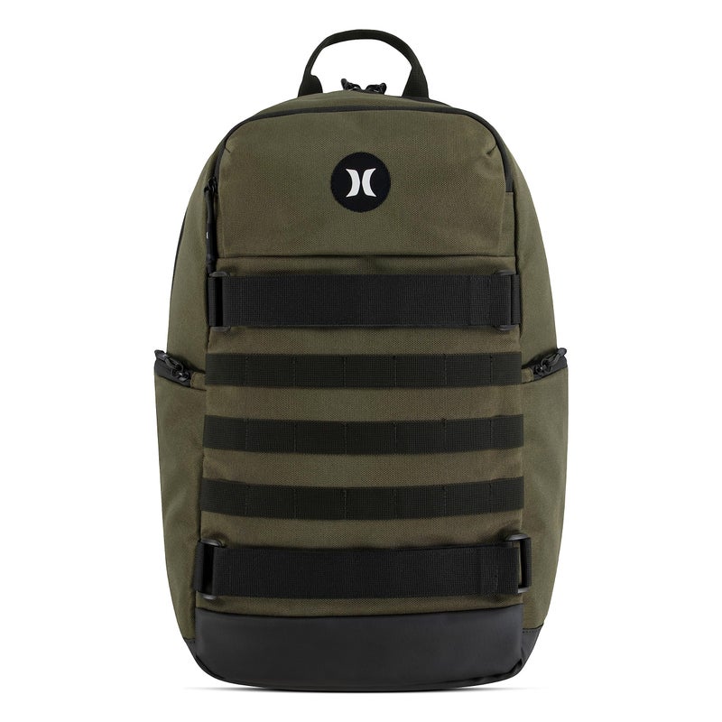 Hurley Mens Skateboard Backpack, Olive, One Size - Image 1