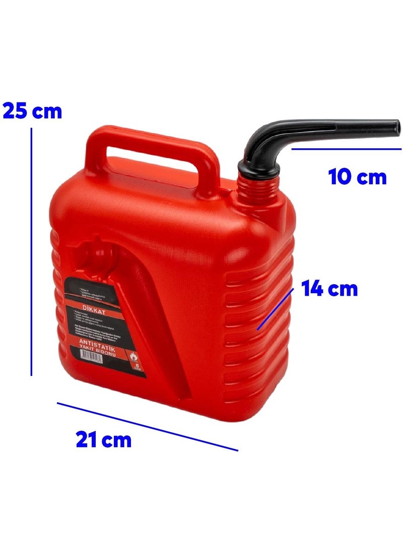 Nzb Plastic Drain Pipe Antistatic Gasoline Can 5 Liter Fuel Oil Diesel Transport Filling Fuel Storage  - Image 3
